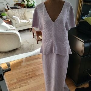 St. John Collection Lavender Textured Wedding Dress